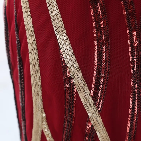 Suspender/Waist Diamond Embellishment Beaded Sequin Embroidery Mermaid dress - Picture 4 of 8